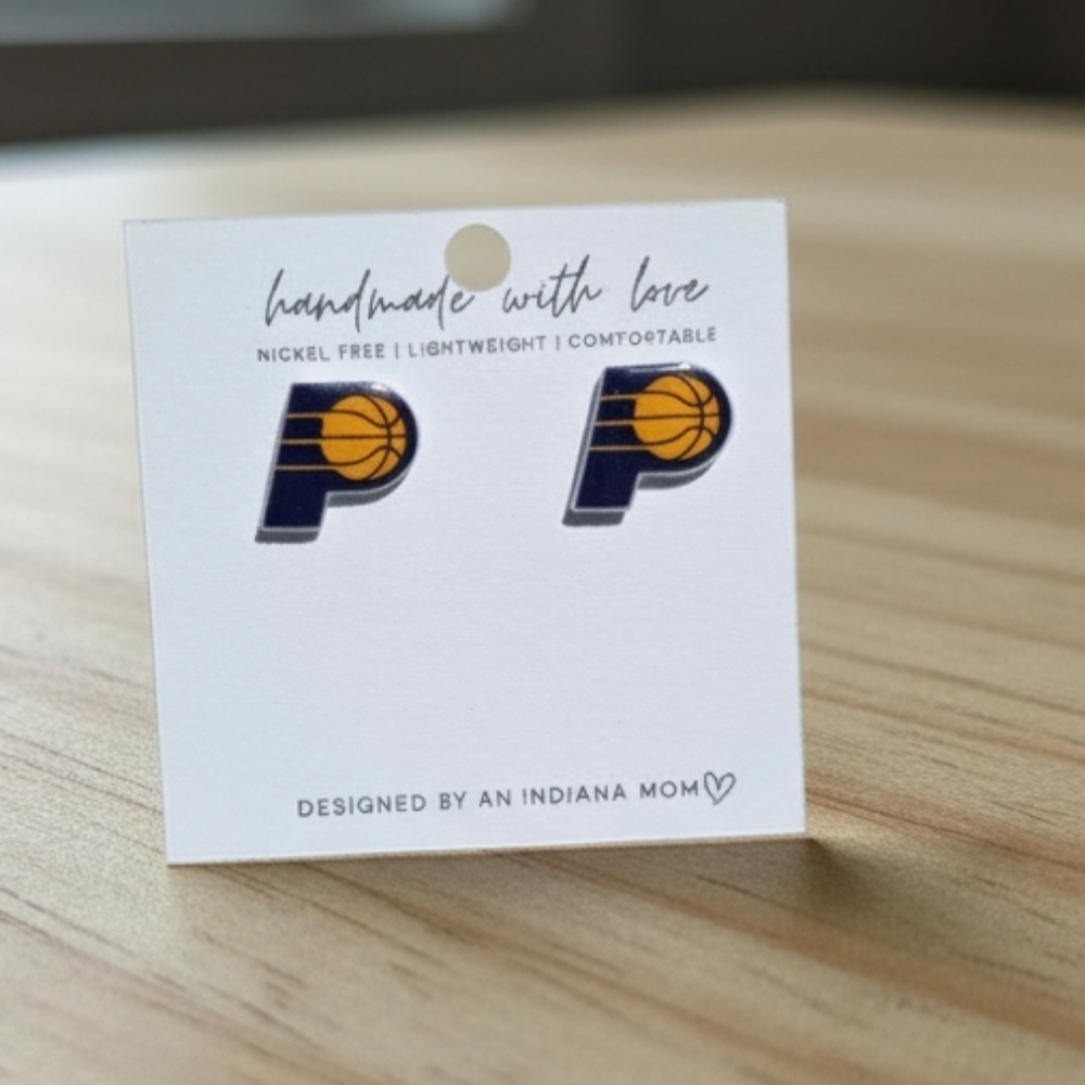 Indiana Pacers Logo Earrings